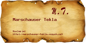 Marschauser Tekla névjegykártya